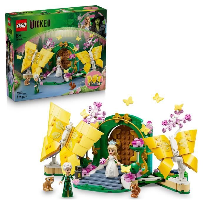 LEGO Wicked 75688 Le Mariage de Glinda - Jouet des 8 ans - Figurines de Papillons - Cadeau