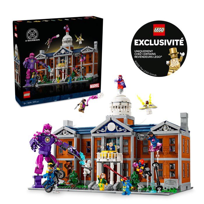 LEGO Marvel 76294 Exclu Cdiscount Les X-Men : l'institut Xavier - Cadeau d'anniversaire avec super-héros