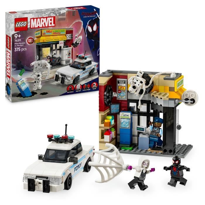 LEGO Marvel 76311 Spider-Verse : Miles Morales contre La Tache - Jeu pour garçon des 9 ans