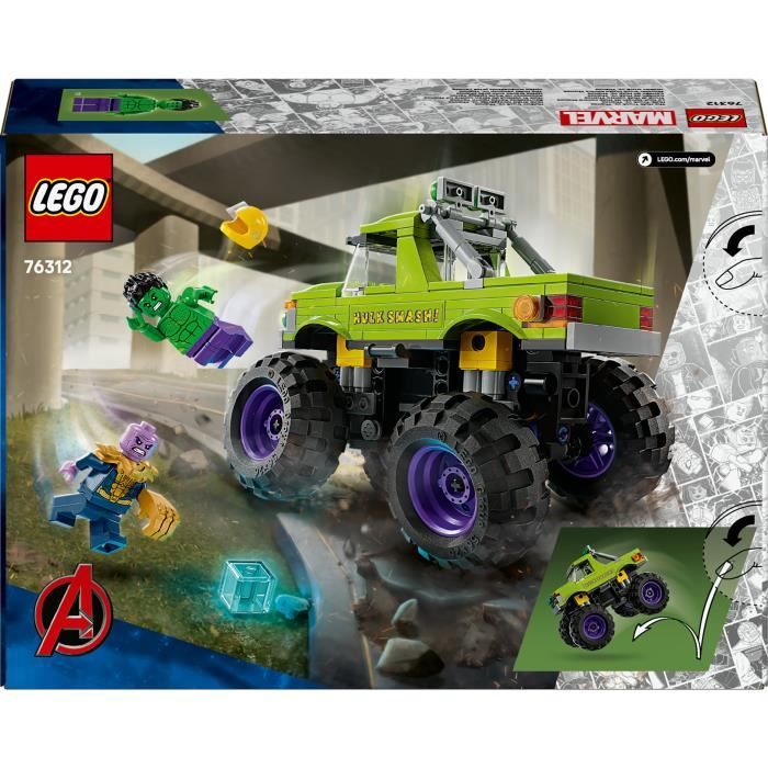 LEGO | Marvel 76312 Le Tout-Terrain de Hulk contre Thanos Jeu de construction garçon 7 ans