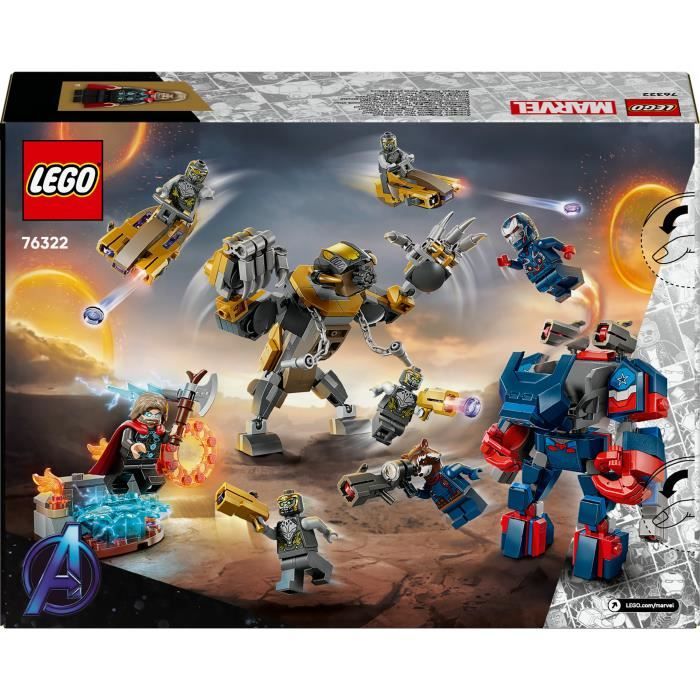 LEGO | Marvel 76322 Avengers : Endgame Thor Contre Chitauri - Jouet enfant des 8 ans