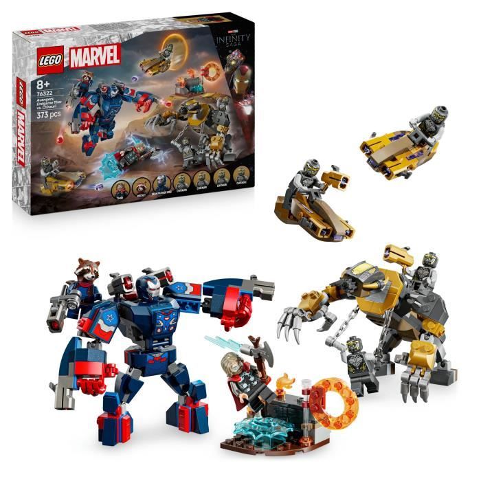 LEGO | Marvel 76322 Avengers : Endgame Thor Contre Chitauri - Jouet enfant des 8 ans