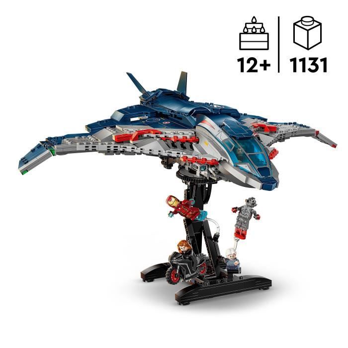 LEGO | Marvel 76325 Le Quinjet d'Avengers : L'ere d'Ultron - Jeu enfant des 10 ans