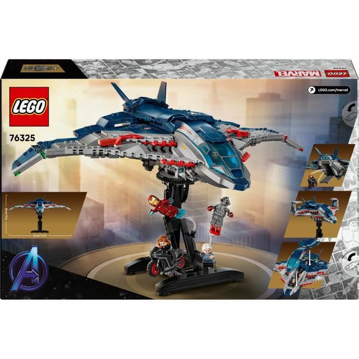 LEGO | Marvel 76325 Le Quinjet d'Avengers : L'ere d'Ultron - Jeu enfant des 10 ans