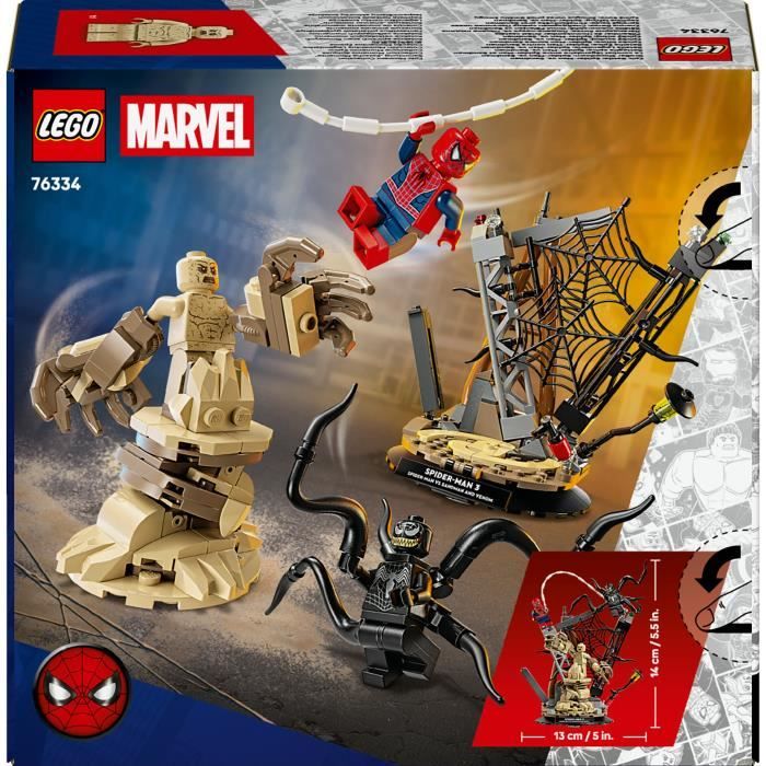 LEGO | Marvel 76334 Le Combat Légendaire entre Spider-Man et Sandman - Jouet des 9 ans