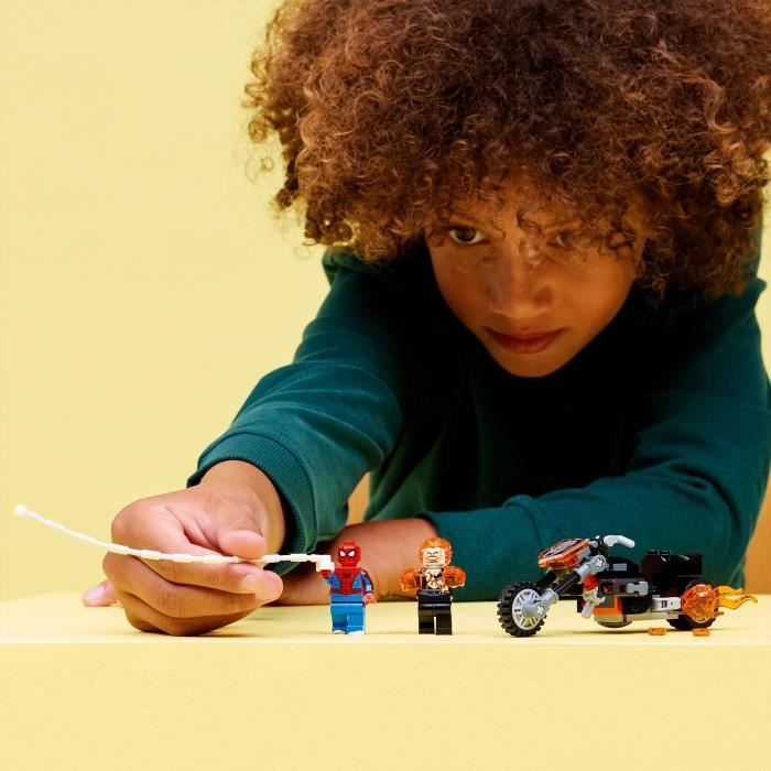 LEGO | Marvel 76335 Spider-Man et sa Moto contre Ghost Rider - Jouet Garçon ou Fille 6 ans