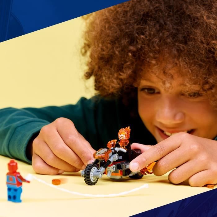 LEGO | Marvel 76335 Spider-Man et sa Moto contre Ghost Rider - Jouet Garçon ou Fille 6 ans
