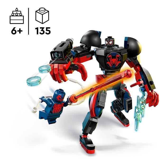 LEGO | Marvel 76337 Le Robot de Miles Morales contre Spider-Man 2099 - Jouet des 6 ans