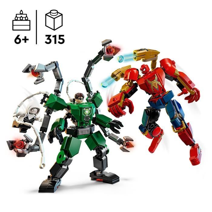 LEGO | Marvel 76338 Le Combat des Robots : Spider-Man contre Docteur Octopus - Jeu 6 ans