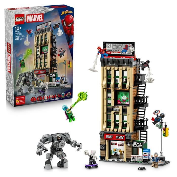 LEGO | Marvel 76342 Spider-Man contre Mystério : le Daily Bugle - Jouet des 10 ans - Robot