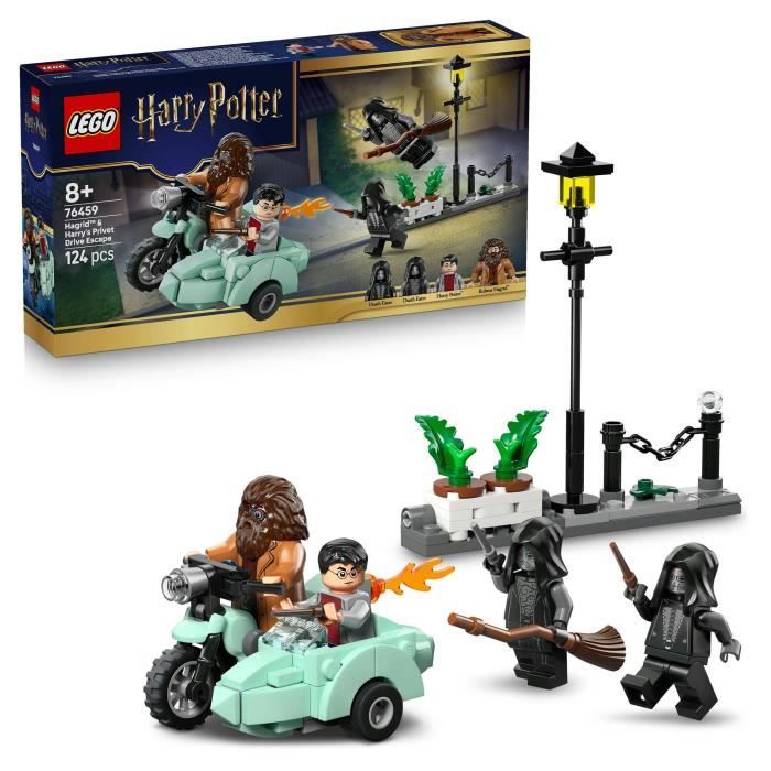LEGO Harry Potter 76459 Hagrid et Harry s'Échappent de Privet Drive - Jouet Moto des 8 ans