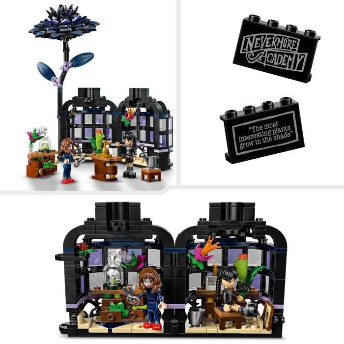 LEGO Mercredi 76784 Le Dahlia Noir - Jeu de Construction des 9 ans - Fleur Artificielle