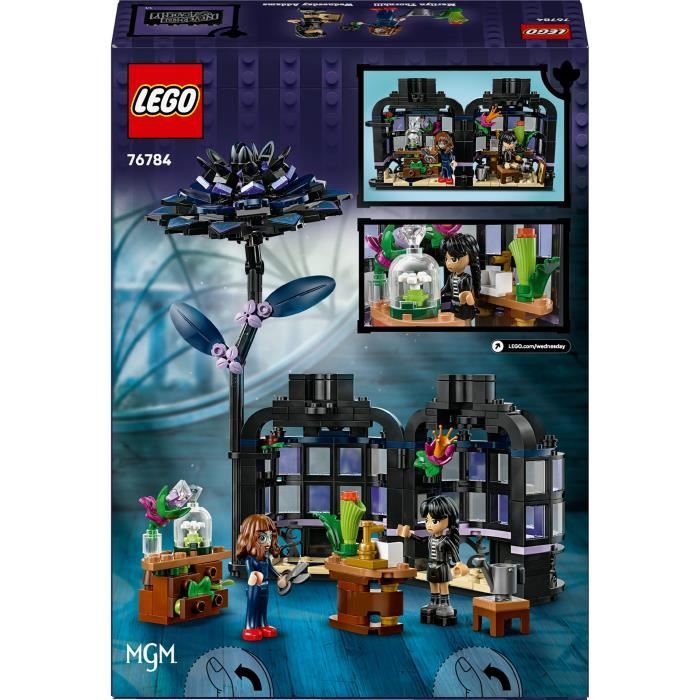 LEGO Mercredi 76784 Le Dahlia Noir - Jeu de Construction des 9 ans - Fleur Artificielle