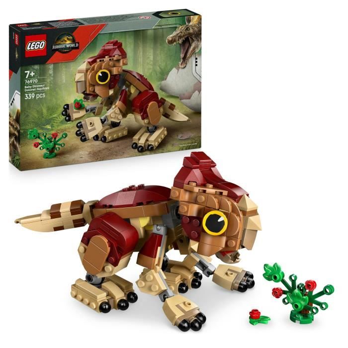 LEGO Jurassic World 76970 Dolores, le Bébé Aquilops - Jeu de Construction des 7 ans