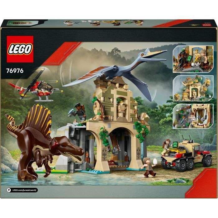 LEGO Jurassic World 76976 Mission Aérienne avec le Spinosaure et le Quetzalcoatlus - Jeu