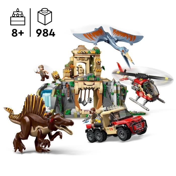 LEGO Jurassic World 76976 Mission Aérienne avec le Spinosaure et le Quetzalcoatlus - Jeu