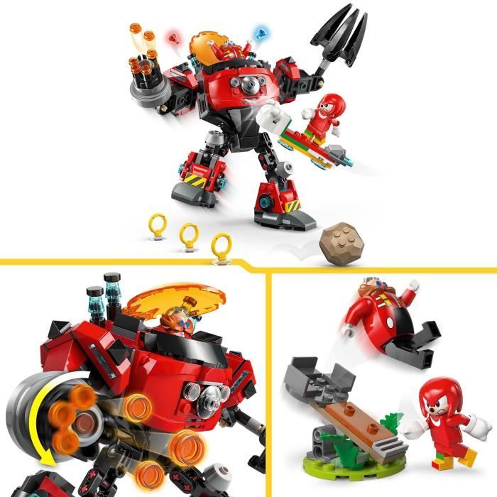 LEGO Sonic the Hedgehog 77005 Knuckles contre l'Egg Crusher de Dr. Eggman - Jeu des 8 ans