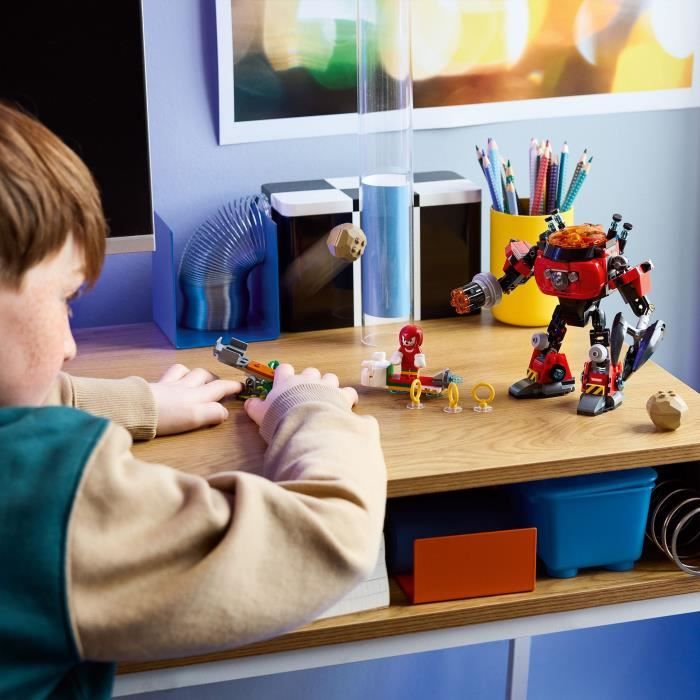 LEGO Sonic the Hedgehog 77005 Knuckles contre l'Egg Crusher de Dr. Eggman - Jeu des 8 ans