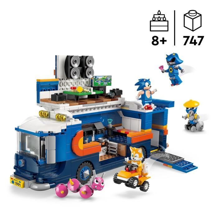 LEGO Sonic the Hedgehog 77006 Le Camion de Contrôle de l'Équipe Sonic - Jouet des 8 ans