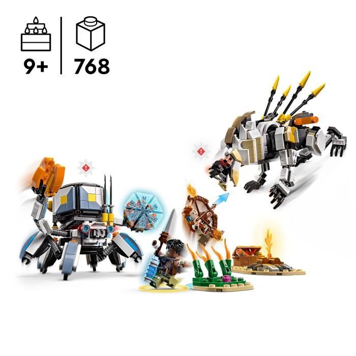LEGO Horizon Adventures 77037 Aloy et Varl contre Testudien et Dents de scie - Jeu 9 ans