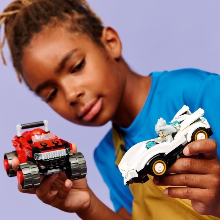 LEGO Sonic the Hedgehog 77118 La Voiture de Silver contre le Monster Truck de Knuckles