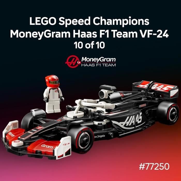 LEGO Lot de 10 écuries Formula 1 Speed Champions - Jeu de construction avec véhicule de course + 1 minifigurine collector
