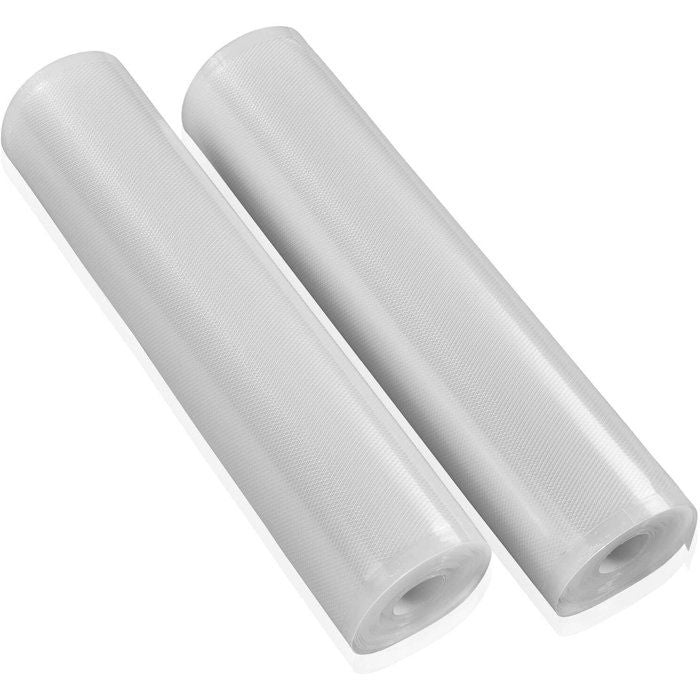 2 rouleaux sous vide 30x600cm Leifheit 3238 - Sac sous vide alimentaire pour la conservation & cuisson avec 56 étiquettes - Sans BPA