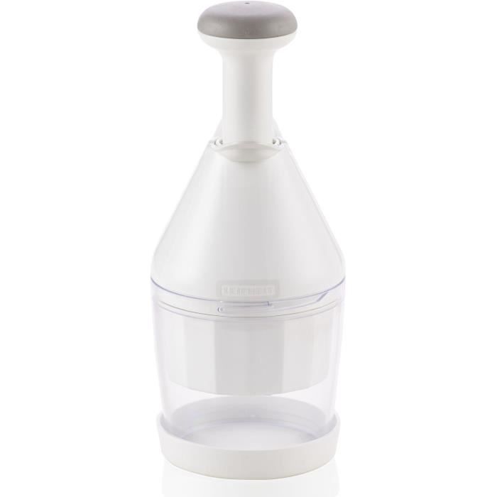 Hachoir a légumes Leifheit Comfort & Clean 23030 - hacheur universel extremement tranchant - coupe légume manuel idéal pour oignons