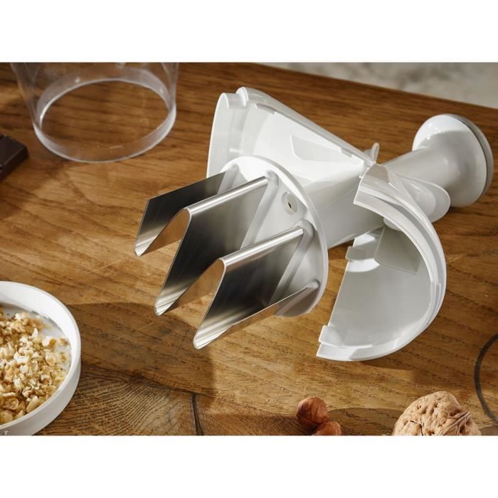 Hachoir a légumes Leifheit Comfort & Clean 23030 - hacheur universel extremement tranchant - coupe légume manuel idéal pour oignons
