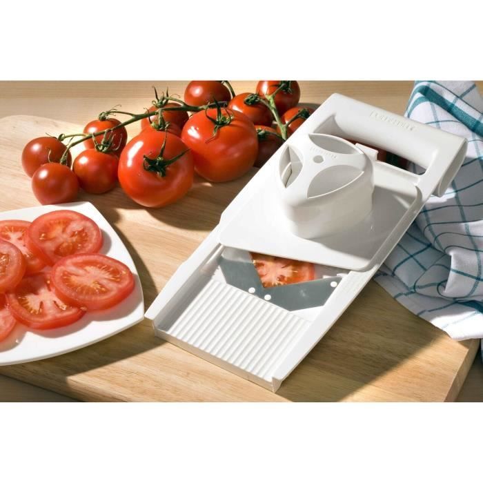 Râpe universelle Leifheit ComfortLine 23170 - râpe a légumes avec 5 grilles interchangeables - mandoline cuisine en acier inox