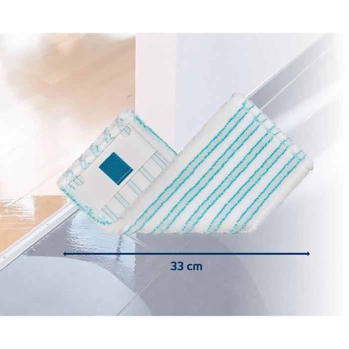 Housse micro duo Leifheit 52123, housse de rechange pour balai serpilliere Clean Twist M Ergo / PowerClean, tous sols, 1 piece