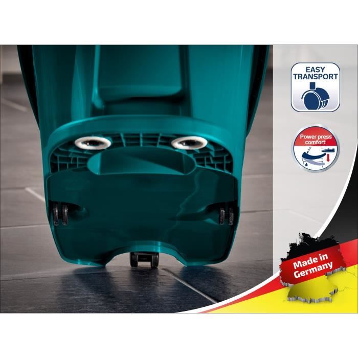 Seau essoreur a roulettes Leifheit Profi XL Mobile 55076, essore-housse mobile de 8 L compatible avec lave-sol serpillere Profi XL