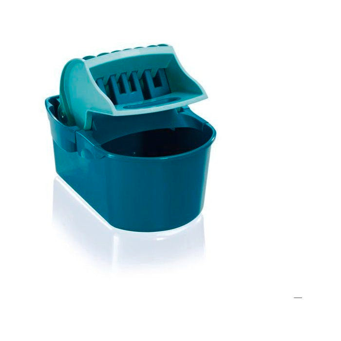 Seau essoreur Leifheit Profi Compact 55080, essore-housse de 8 L compatible avec lave-sol serpillere Leifheit Profi XL, turquoise