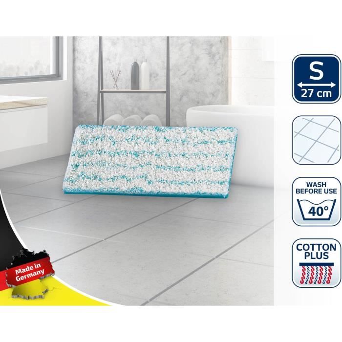 Housse cotton plus Leifheit 56611, housse de rechange pour balai serpilliere Picobello S, sols en pierre et carrelages, 1 piece