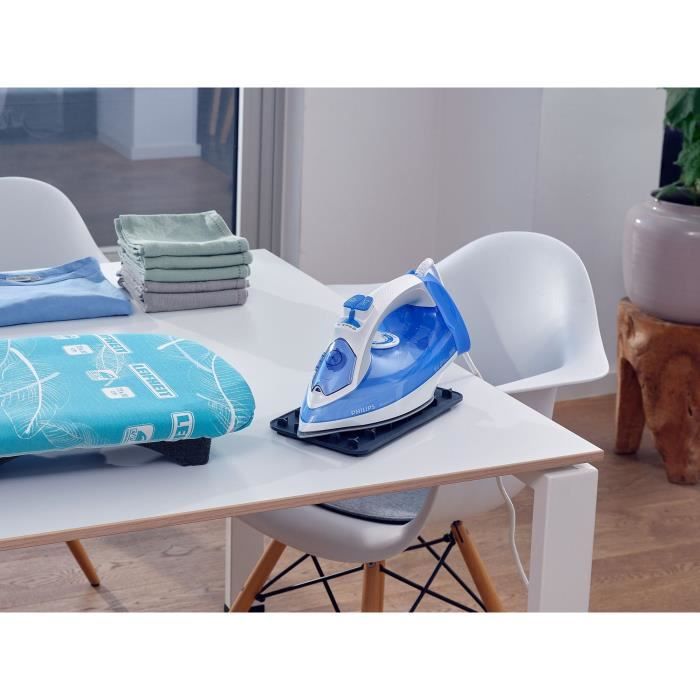 Table a repasser Leifheit Air Board L Solid Shoulder 72698, table de repassage et repose-fer mobile, housse Thermo Reflect, 130x38cm