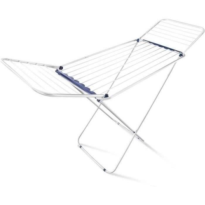 Étendoir a linge Leifheit 180 Classic Siena 81151, séchoir a linge avec 18m d'étendage, tancarville ultra-léger et spacieux, gris