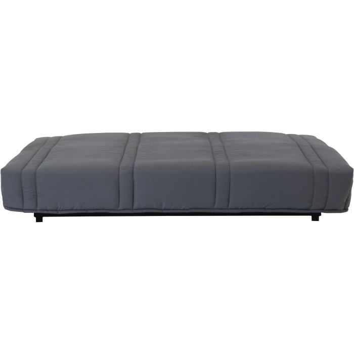 Banquette clic clac 3 places - anthracite - Style contemporain - L 193 x P 92 cm - LENA