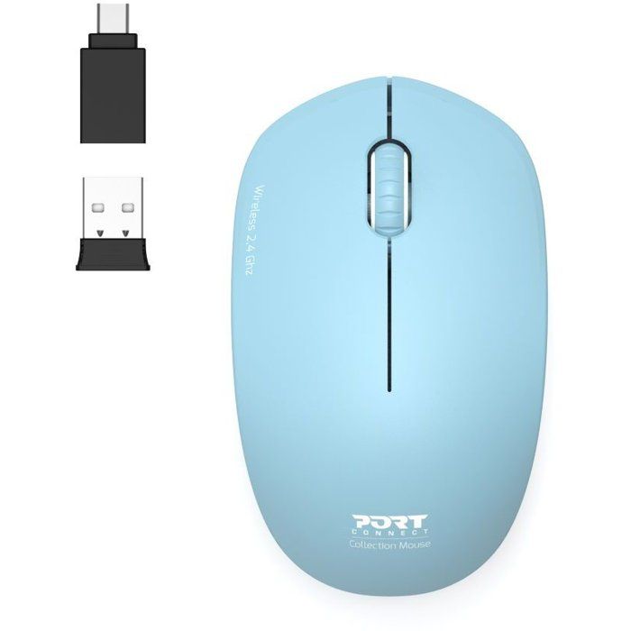 Souris sans fil - PORT Designs - 900544 Collection II - 2.4 GHz - Bleu azur