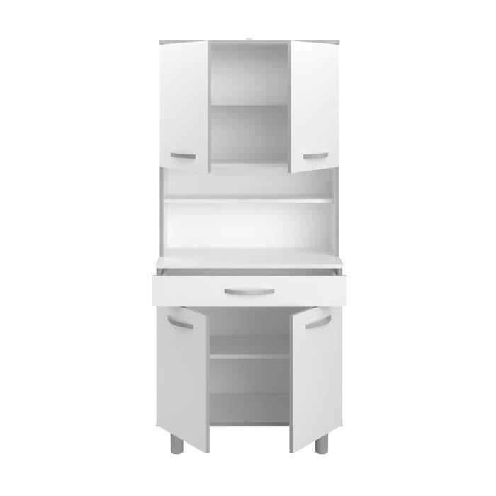 Buffet de cuisine Blanc mat - L 80 cm - OSLO