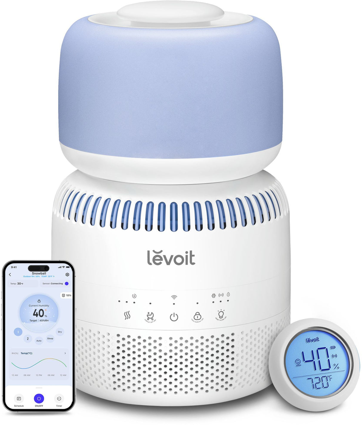 Humidificateur d'air - Levoit - Baby - Capacité 3,8 L - Autonomie jusqu'a 30 h - Surface idéale 20 m˛