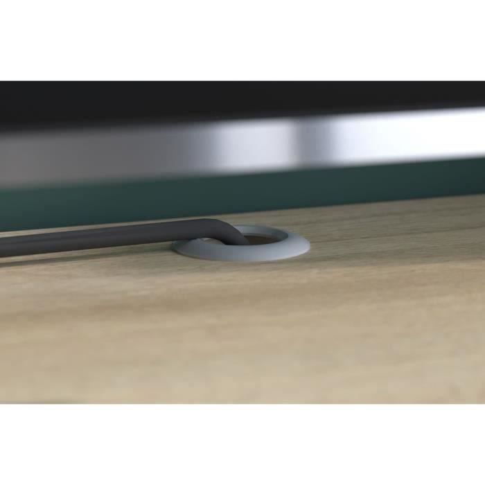 Meuble TV 2 tiroirs a suspendre ou a poser - LEVIATHAN - Décor Chene - 138,5 x 40 x 29 cm - PARISOT