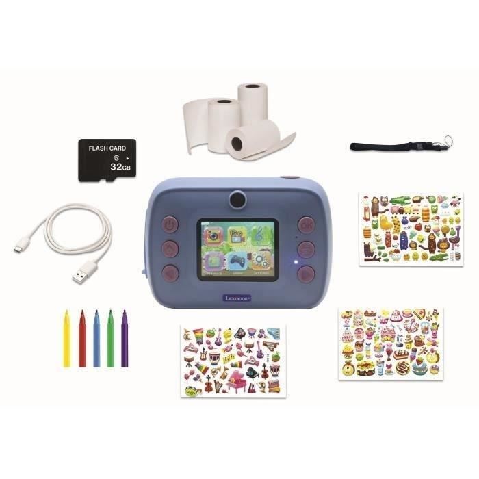 LEXIBOOK - Appareil photo instantané - Starcam Print Stitch avec carte SD - Des 5 ans