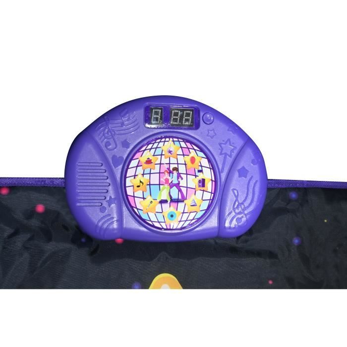 Lexibook - Tapis de danse électronique - Touches Lumineuses - Enceinte intégrée - Violet/Jaune -DM10 - Bluetooth - 6 modes de jeu