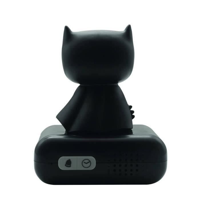 LEXIBOOK - Réveil veilleuse Batman - Sons et mélodies, écran LCD rétro-éclairé et lumineux - Noir