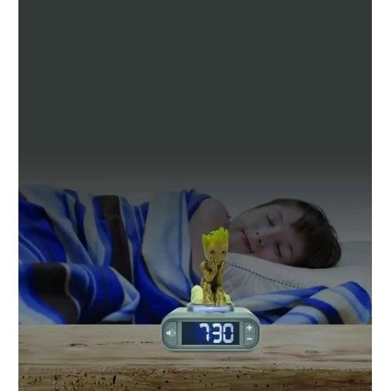 RÈveil digital avec veilleuse Groot des Gardiens de la Galaxie et effets sonores