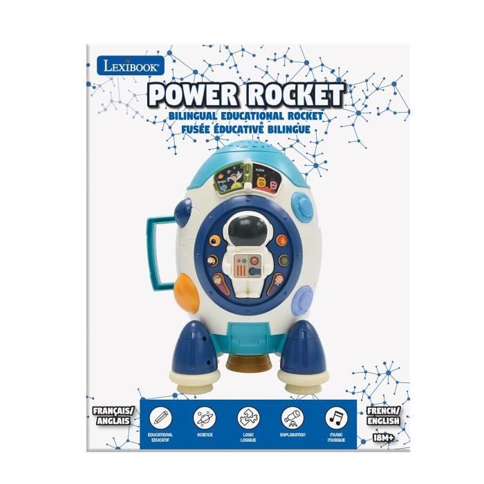 Lexibook - Ma fusÈe avec projecteur d'Ètoiles - Connaissances spatiales, quizz, musiques... (FranÁais)