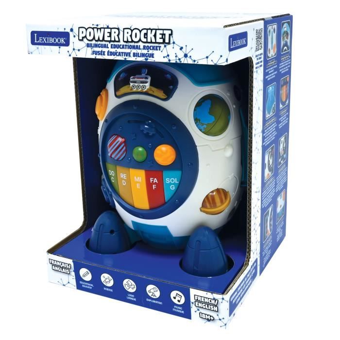 Lexibook - Ma fusÈe avec projecteur d'Ètoiles - Connaissances spatiales, quizz, musiques... (FranÁais)