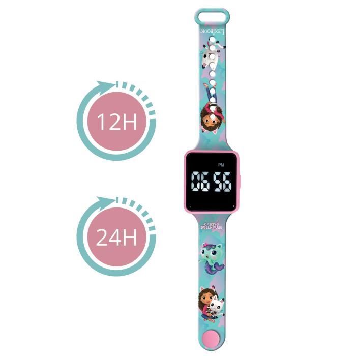 Lexibook - Gabby et la Maison Magique - Montre LED connectÈe - Bracelet ajustable