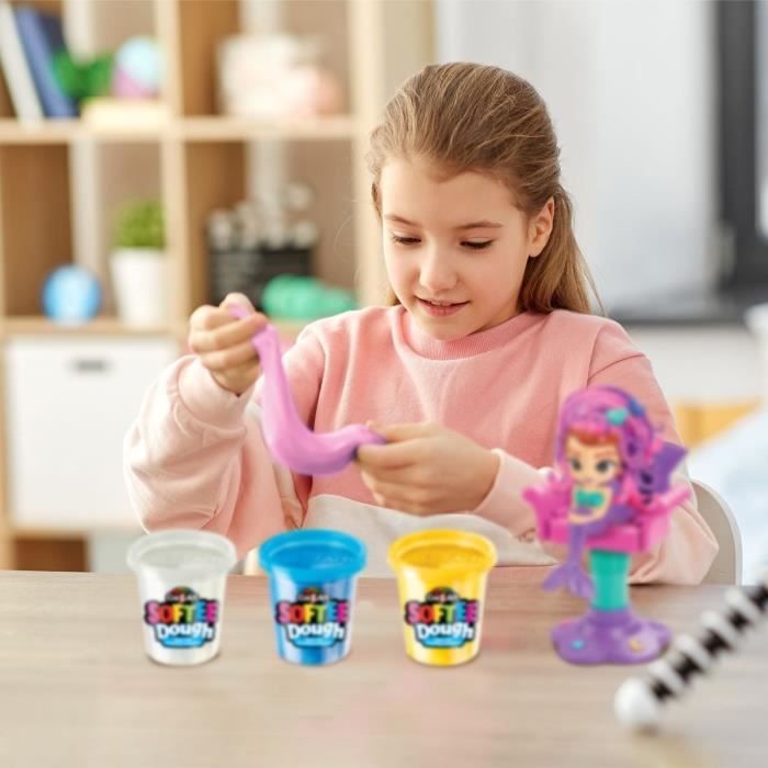 LEXIBOOK - Salon de coiffure scintillant pour sirenes en pâte a modeler douce et malléable