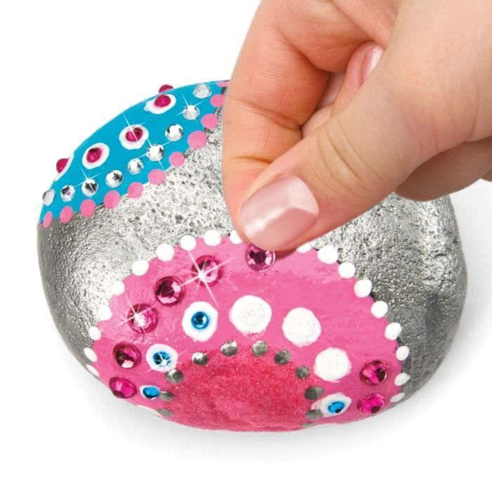 LEXIBOOK - Kit de création artistique sur pierres avec effet métallique